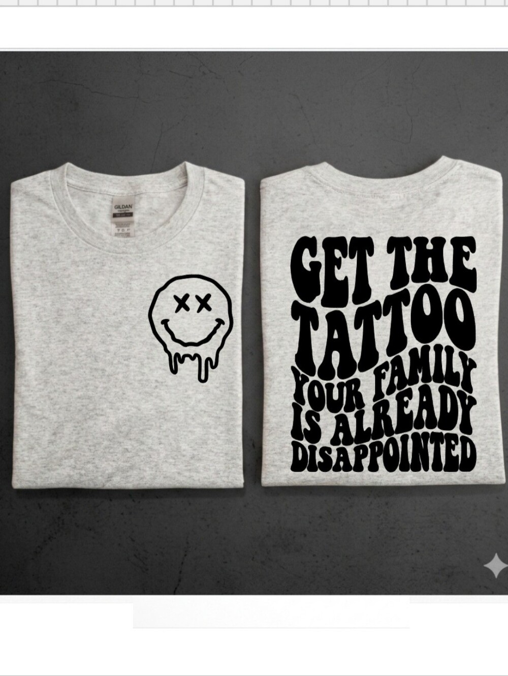 Tattoo shirt funny get the tattoo retro popular wavy lettering tattoos tatted
